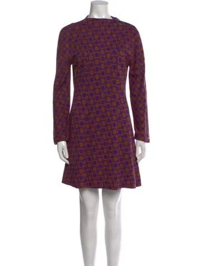 Pre-owned Rudi Gernreich Vintage Mini Dress In Purple