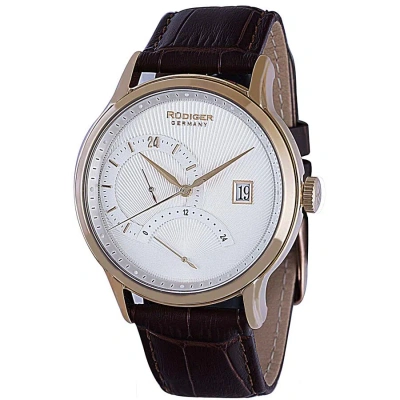 Rudiger Aachen Silver Dial Men's Watch R2700-09-001 In Brown / Gold Tone / Rose / Rose Gold Tone / Silver