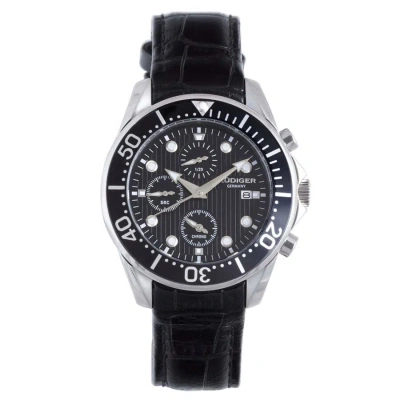 Rudiger Chemnitz Chronograph Black Dial Men's Watch R2001-04-007l