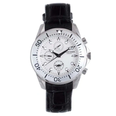 Rudiger Chemnitz Chronograph White Dial Men's Watch R2001-04-001.1l In Black