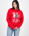 Rudolph Juniors' She Said I'm Cute Fleece Sweatshirt In Red