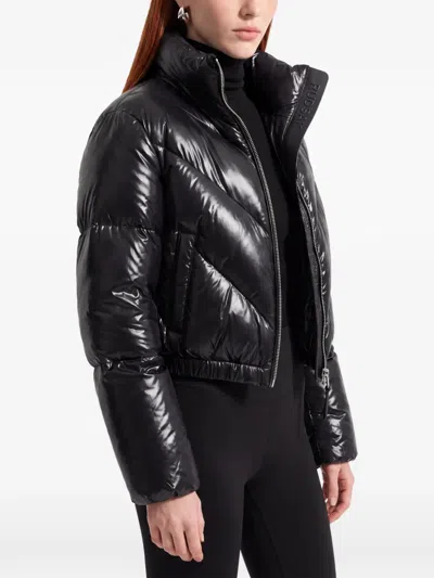 Rudsak Anslie C Chevron-quilted Puffer Jacket In Black