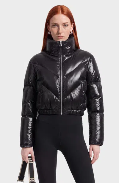 Rudsak Anslie C Glossy Down Puffer In Black