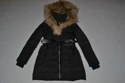 Pre-owned Rudsak Authentic  Womens Moda Down Puffer Coat Fur Black All Sizes Brand