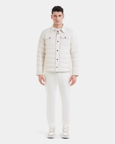 Rudsak Aziel Men's Down Puffer Shirt Jacket In White