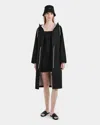 Rudsak Long Hooded Rain Coat In Black