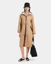 Rudsak Long Hooded Rain Coat In Pink