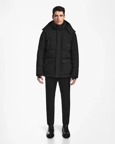 Rudsak Carlos Men's Matte Quilted Down Parka In Black