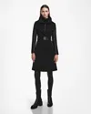 Rudsak Celeste Women's Coat With Leather Sleeves In Black