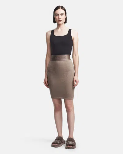Rudsak Cheyna Women's Faux Suede Pencil Skirt In Brown