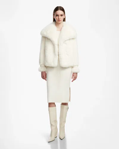 Rudsak Chloe Women's Faux Fur Jacket In White