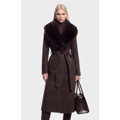 Rudsak Cindy Wool Cashmere Coat In Heather Cacao