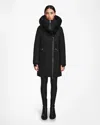 Rudsak Cora Women's Fitted Down Jacket With Removable Faux Fur In Black