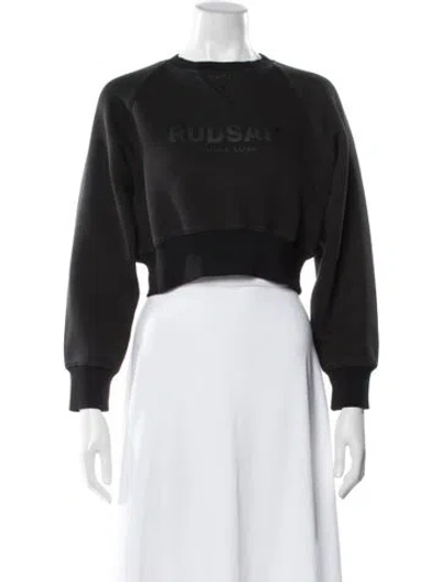 Pre-owned Rudsak Crew Neck Long Sleeve Sweatshirt In Black