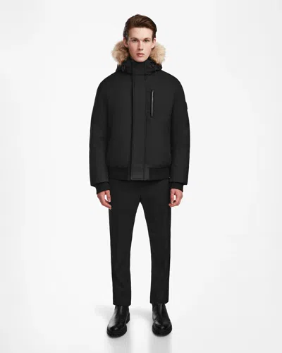 Rudsak Deacon Men's Down Bomber With Removable Faux Fur In Multi