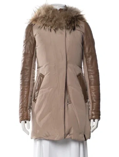 Pre-owned Rudsak Down Coat In Neutral