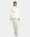 Rudsak Elenor Women's Short Trench With Removable Shearling Collar In Multi