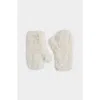 Rudsak Eloise Knit Faux Fur Mittens In White