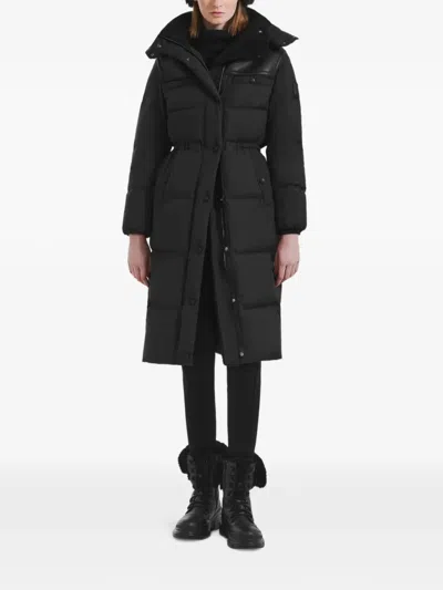 Rudsak Ember M-l Quilted Parka Coat In Black