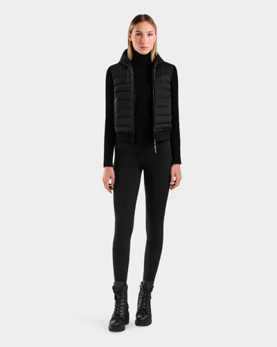 Rudsak Emily Women's Hybrid Down & Knit Jacket In Black