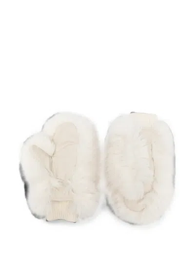 Rudsak Faux-fur Gloves In Nude