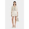 Rudsak Fitted Cropped Leather Jacket In Vanilla
