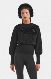 Rudsak Florence Plush Crewneck Sweater In Black