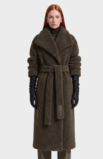 Rudsak Francie Reversible Teddy Coat In Olive