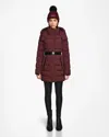 Rudsak Frida M Women's Matte Belted Mid-length Down Puffer In Pink