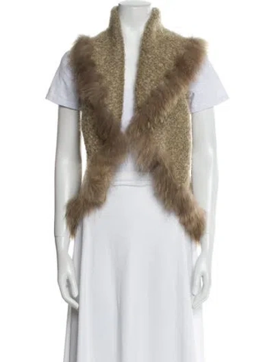 Pre-owned Rudsak Fur Jacket In Neutral