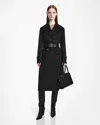Rudsak Ive Women's Belted Wool Coat With Quilted Puffer Back In Black