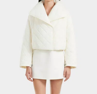 Rudsak Kalee Quilted Short Coat In Vanilla In White