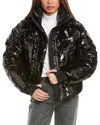 Rudsak Laurence Sequin Down Coat In Black