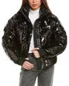 Rudsak Laurence Sequin Down Coat In Black