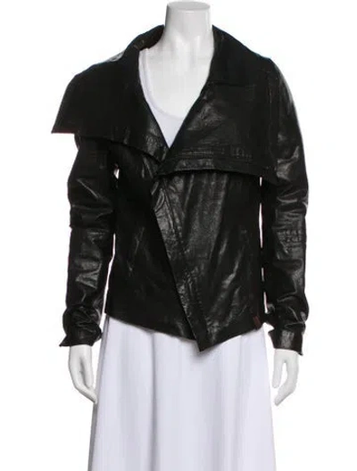 Pre-owned Rudsak Leather Biker Jacket In Green