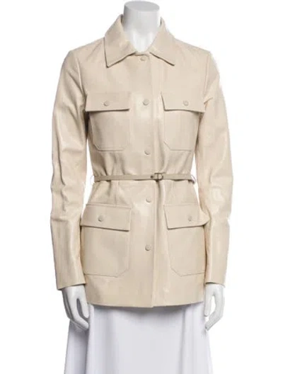 Pre-owned Rudsak Leather Utility Jacket In Neutral