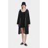 Rudsak Long Hooded Rain Coat In Black