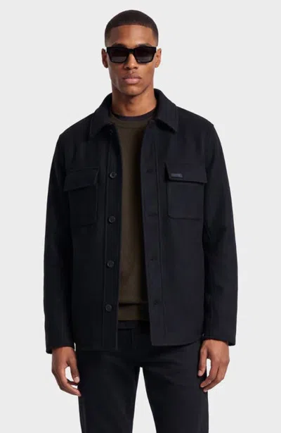 Rudsak Mackenzie Wool Shirt Jacket In Black