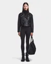 Rudsak Maggie Women's Cropped Leather Biker Jacket In Black