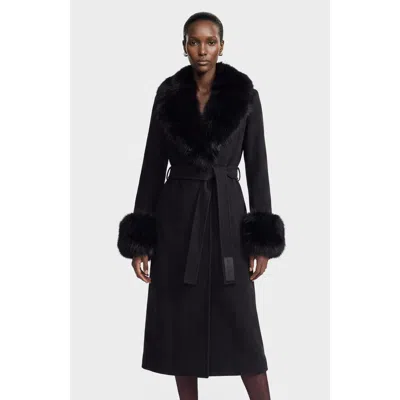 Rudsak Marilla Wl Wool Cashmere Coat In Black