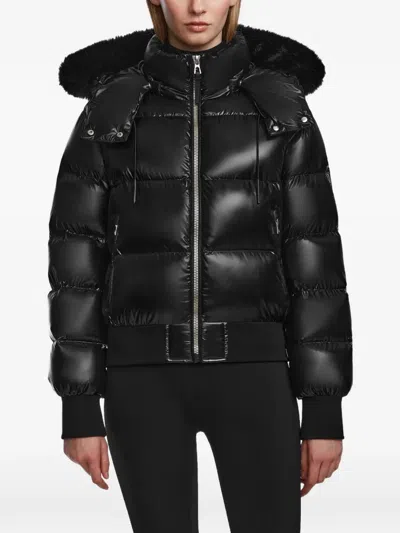 Rudsak Maude Q-s Hooded Puffer Jacket In Black