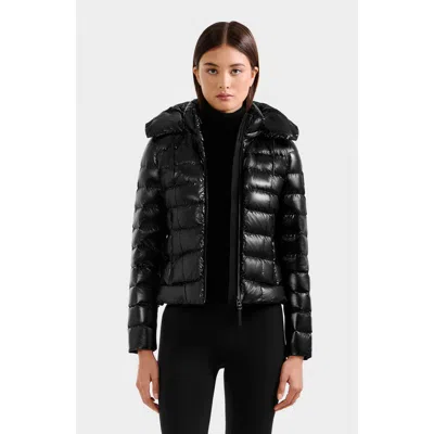 Rudsak Melissa Glossy Lightweight Down Puffer In Black