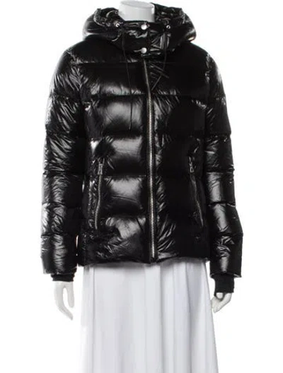 Pre-owned Rudsak Nylon Down Coat In Black