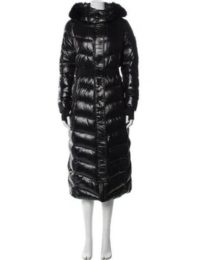 Pre-owned Rudsak Nylon Down Coat In Black