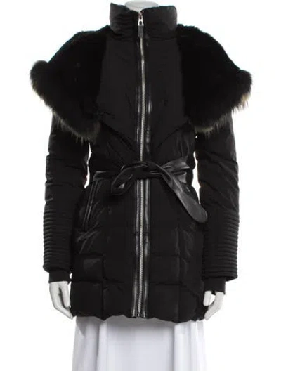 Pre-owned Rudsak Nylon Down Coat In Black