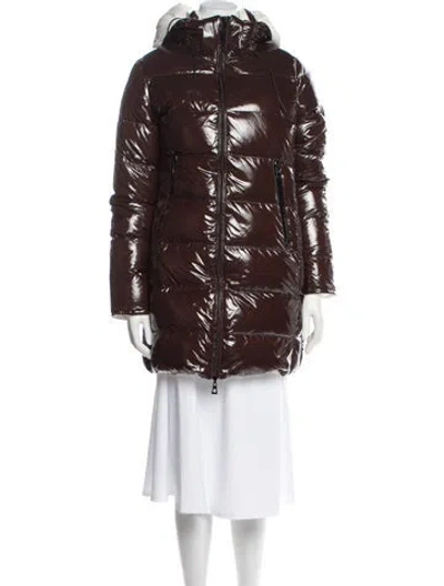 Pre-owned Rudsak Nylon Down Coat In Brown