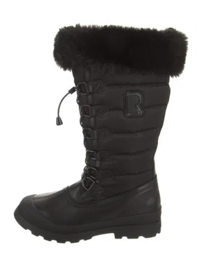 Pre-owned Rudsak Nylon Lace-up Boots In Black