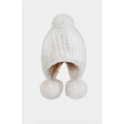 Rudsak Pia Knit Faux Fur Hat In Brown