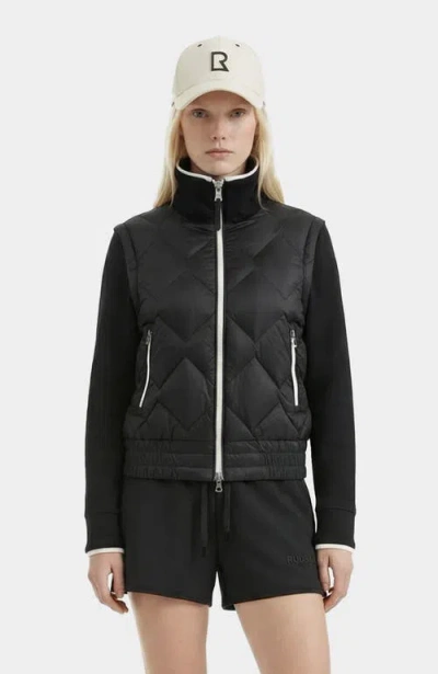 Rudsak Prisa Quilted Light Down Jacket With Removable Sleeves In Black