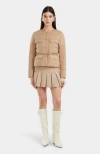 Rudsak Quilted Light Down Jacket In Almond
